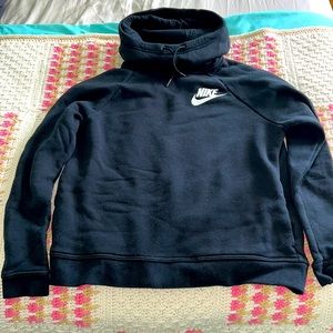 Small Nike Black Scrunch Neck Hoodie